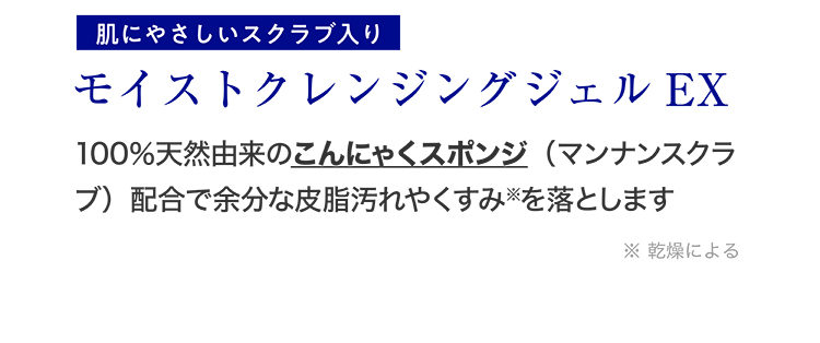 肌に優しいスクラブ入り　モイストクレンジングジェルEX